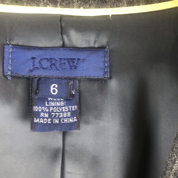 J. Crew Grey Pinstripe 100% Italian Wool Blazer - Picture 7 of 8